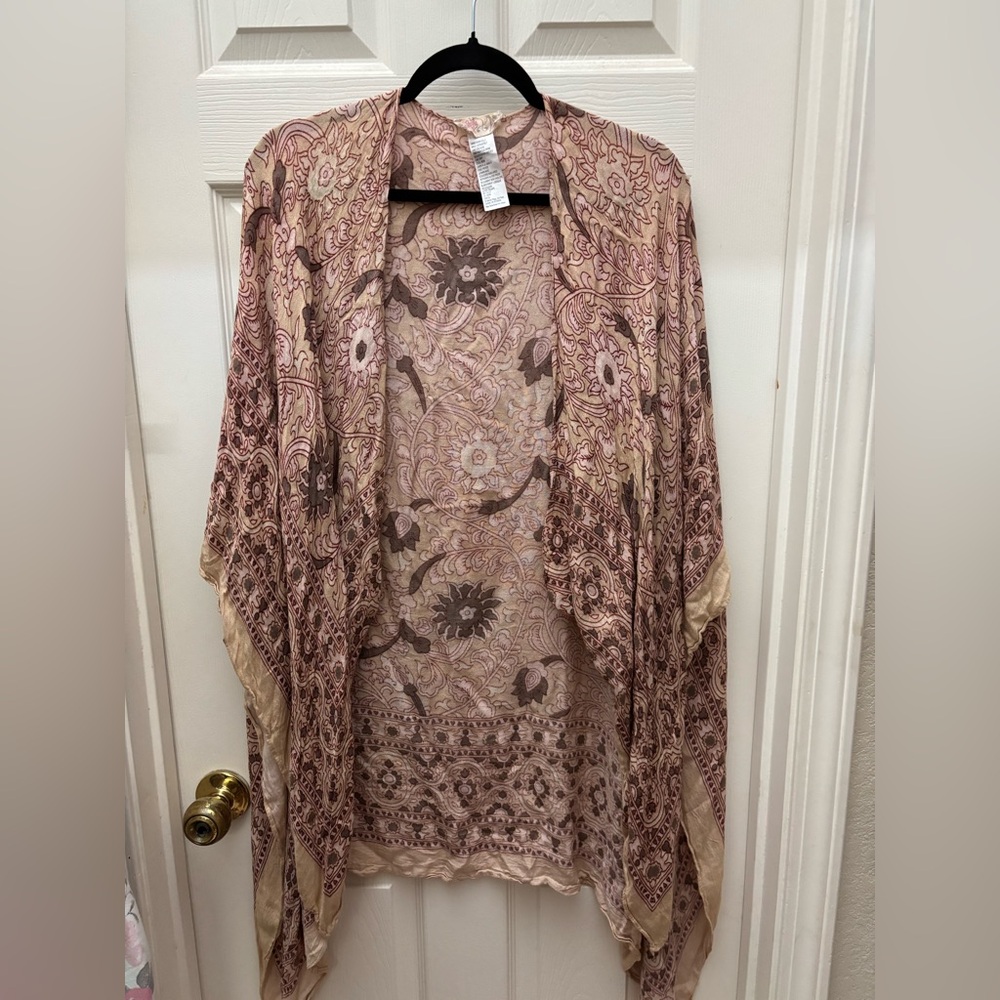 100. Free People Floral Paisley Kimono